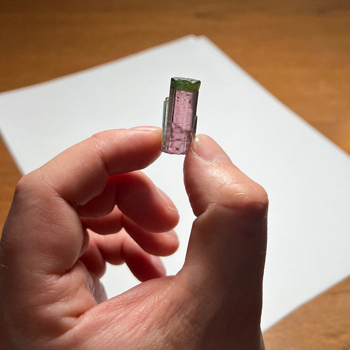 Bicolor Tourmaline Green Pink Crystal