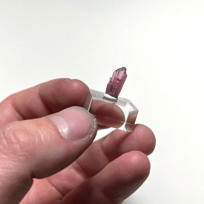 Rare pink tanzanite natural crystal specimen
