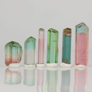 Congo tourmaline crystal lot green pink