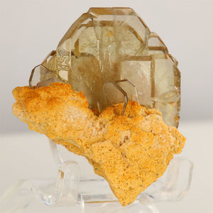 Barite crystal mineral specimen green peru