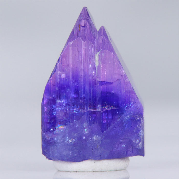 Bicolor fancy pink tanzanite crystal