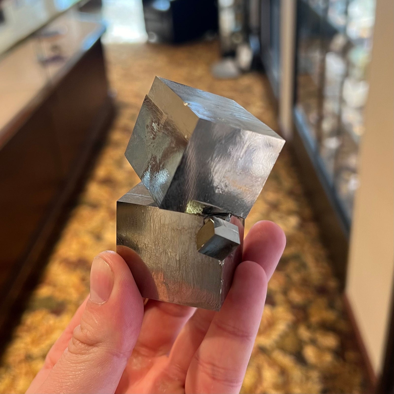 Pyrite crystals