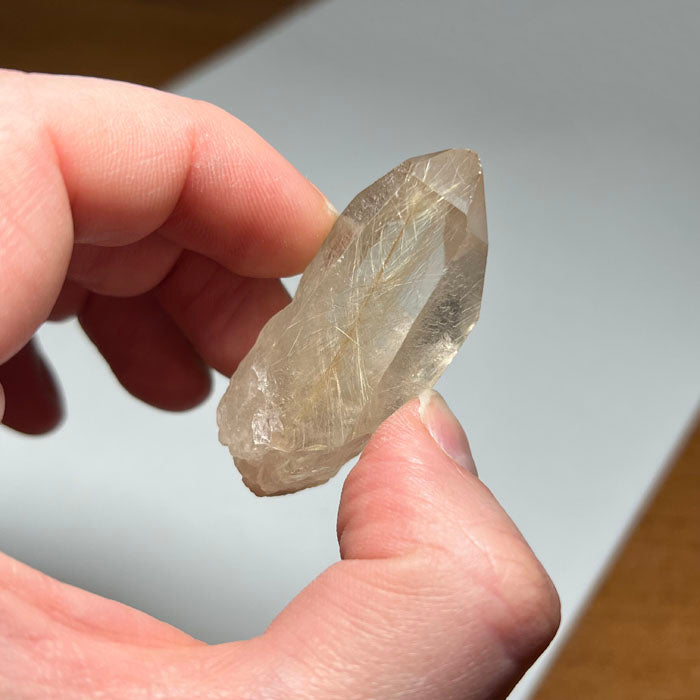 Rutile quartz crystal