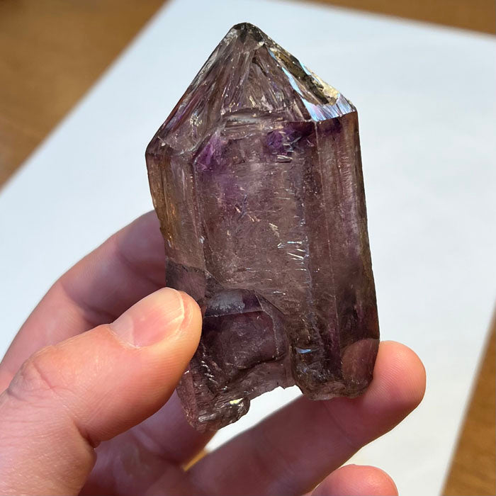 skeletal amethyst crystal specimen