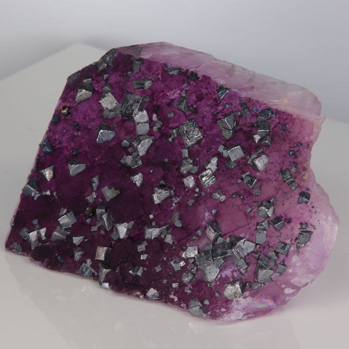 galena on purple fluorite illinois