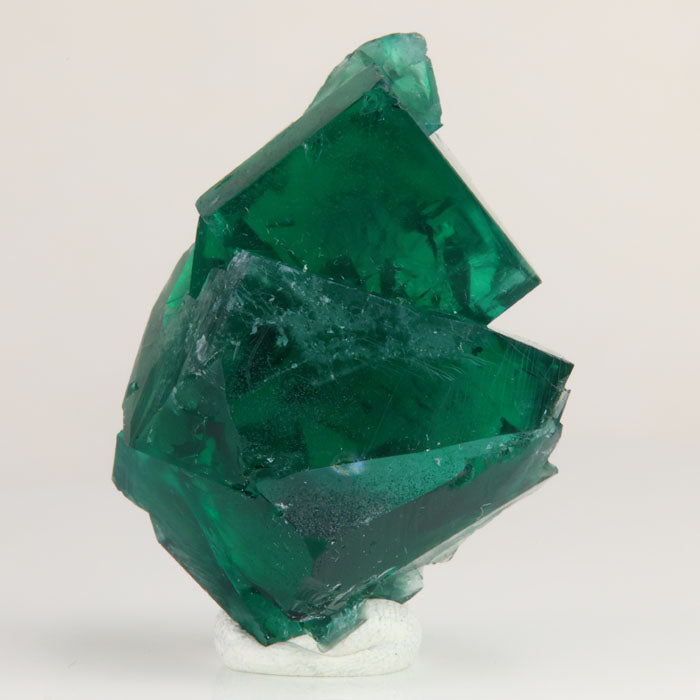 Rogerley Fluorite – Dramatic Stacked Cubic Crystals with Deep Emerald Green Color – 40.05g