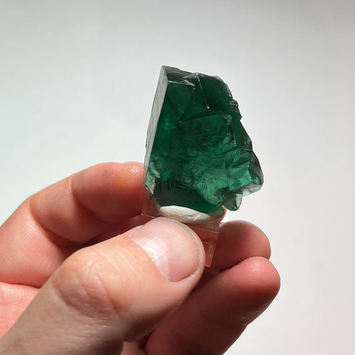 Deep Emerald Green Rogerley Fluorite Intergrown Crystals 34.36 Grams