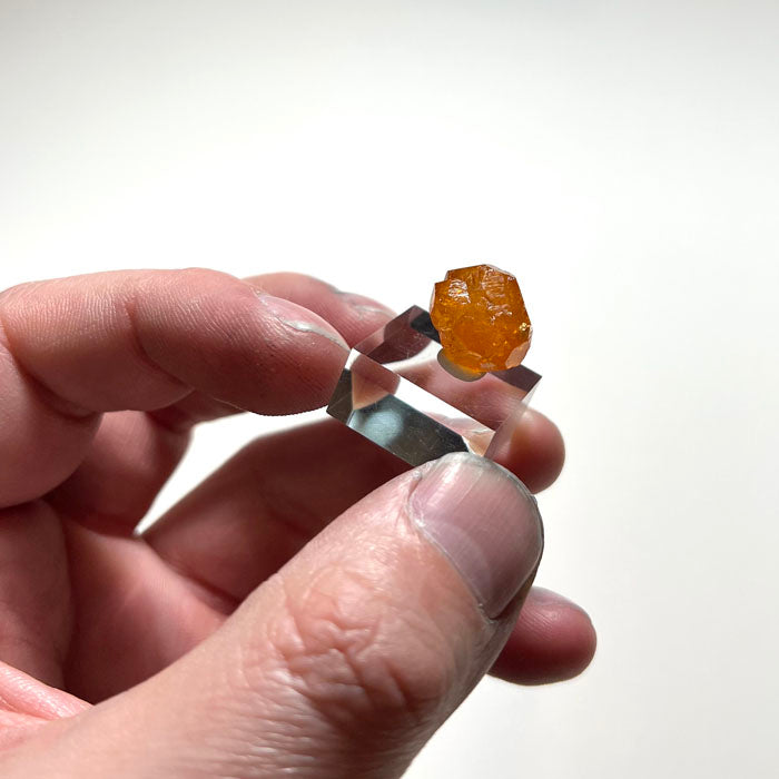 Orange spessartite garnet crystal Tanzania