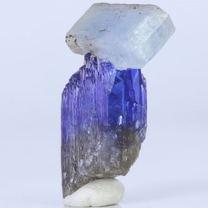 Prehnite and tanzanite crystal