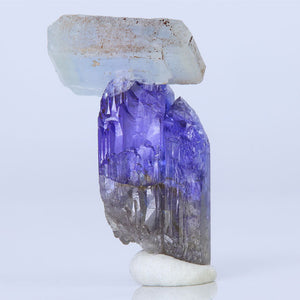 Prehnite on Tanzanite crystal specimen