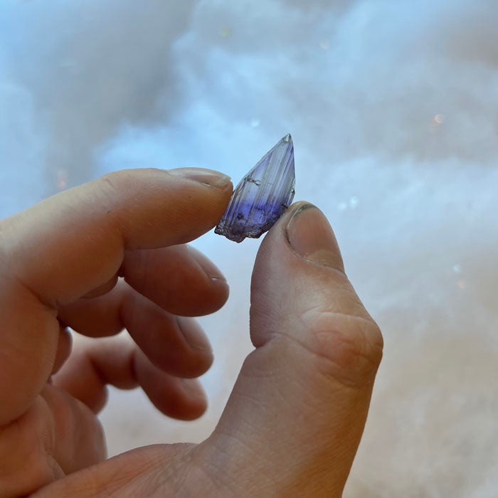 natural bicolor tanzanite crystal