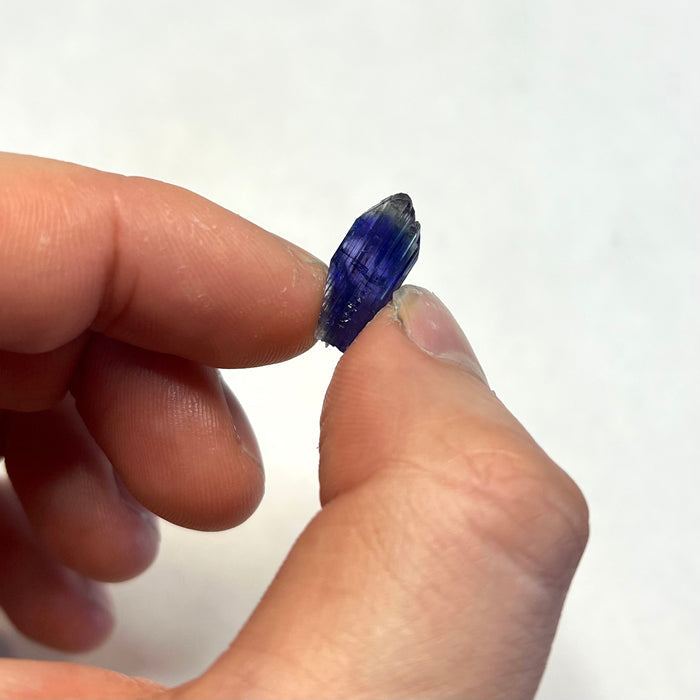 Blue bicolor tanzanite crystal