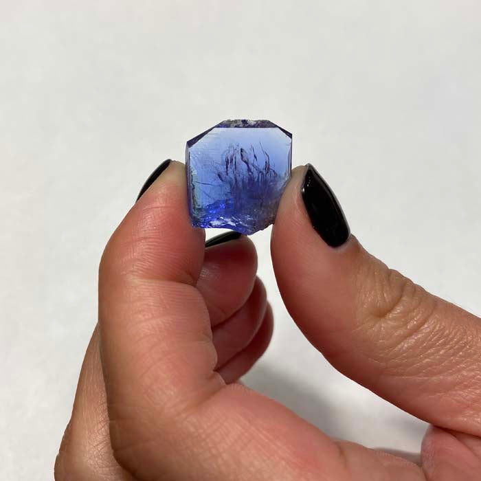 Clear Blue Tanzanite Crystal Mineral Specimen