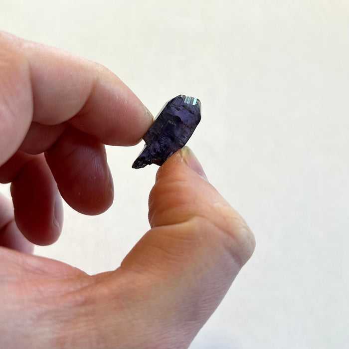 Deep Purple Natural Tanzanite Crystal