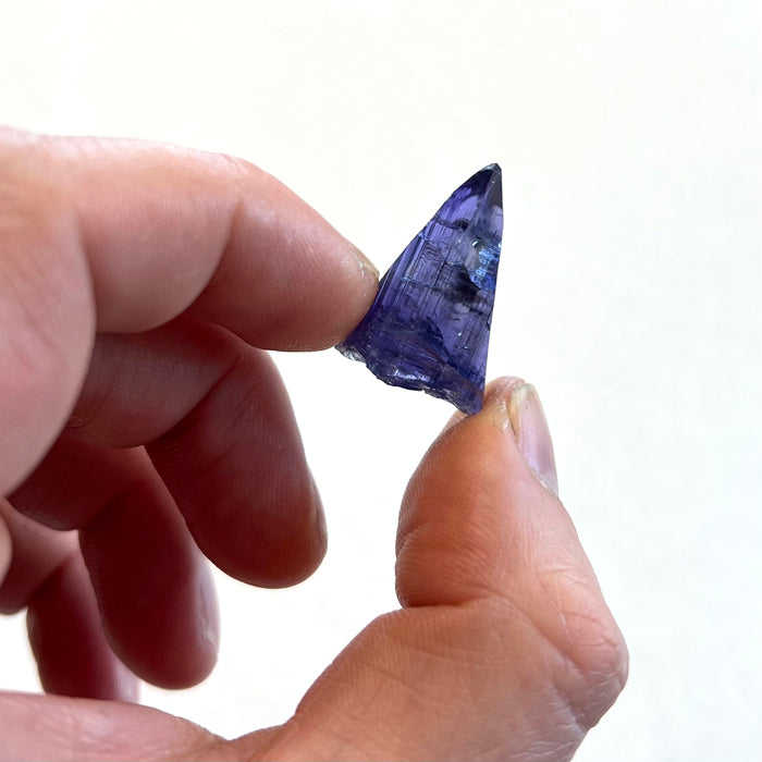 Purple Natural Color Terminated Tanzanite Crystal