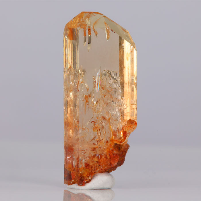 Peachy Pink Imperial Topaz Crystal Mineral Specimen