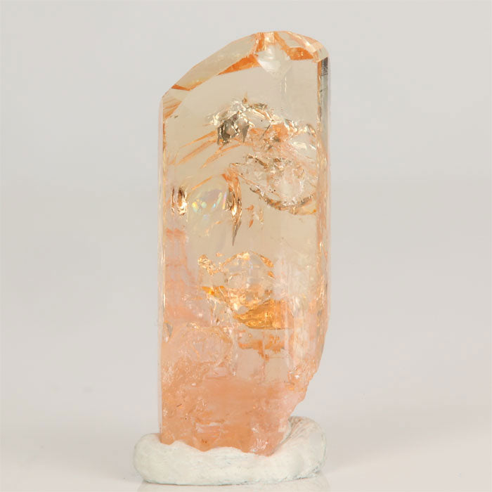 Pink orange peach chrome topaz crystal raw specimen