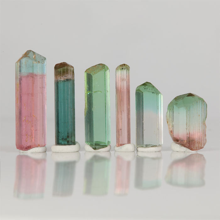 Tourmaline crystal group Congo six pieces