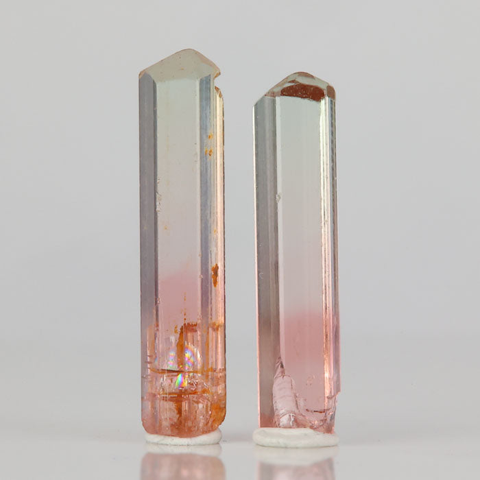 Pink tourmaline crystal pair Congo