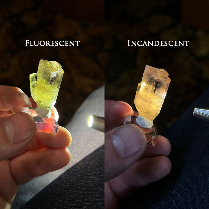 natural color change diaspore crystal from turkey