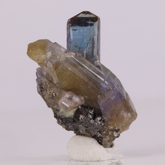Unheated Tanzanite Mineral Specimen on Matrix