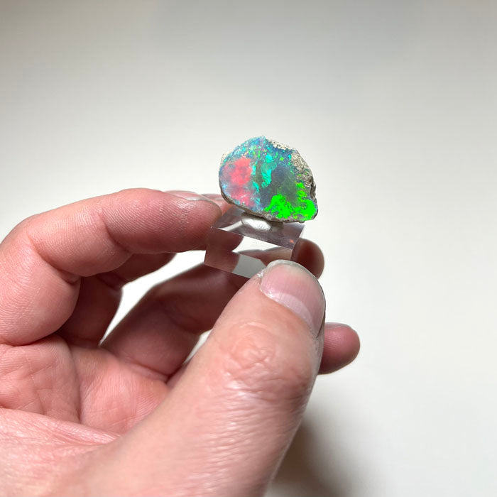 Ethiopian opal rough Welo play of color specimen
