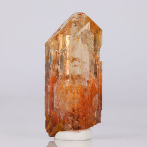 Orange topaz crystal specimen