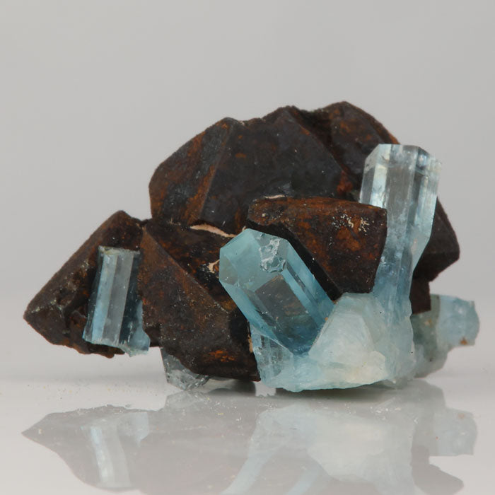 aquamarine cluster with natural matrix Namibia