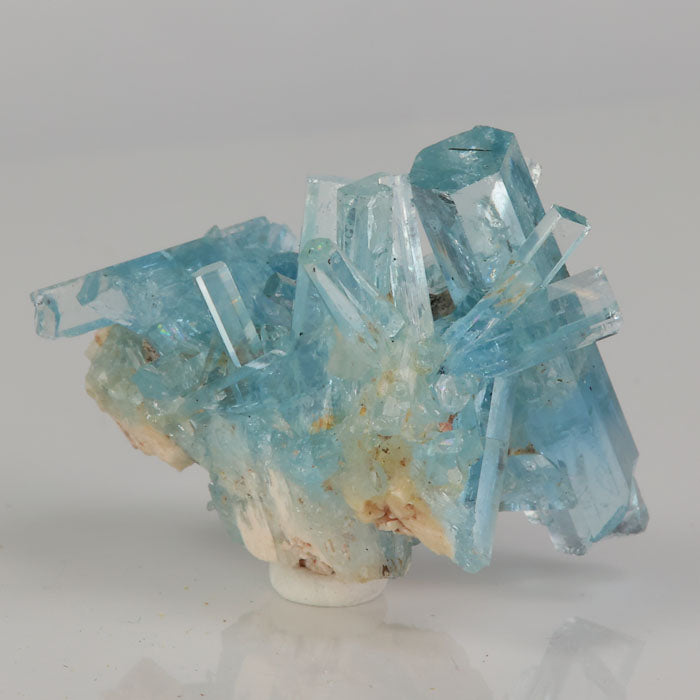 blue beryl crystal cluster on matrix Namibia