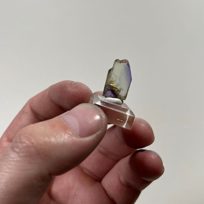 bi color tanzanite crystal specimen from tanzania