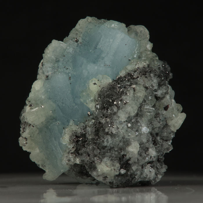 Fluorescent prehnite crystal cluster from Tanzania