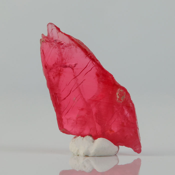 vivid pink rhodonite crystal specimen from brazil thumbnail mineral
