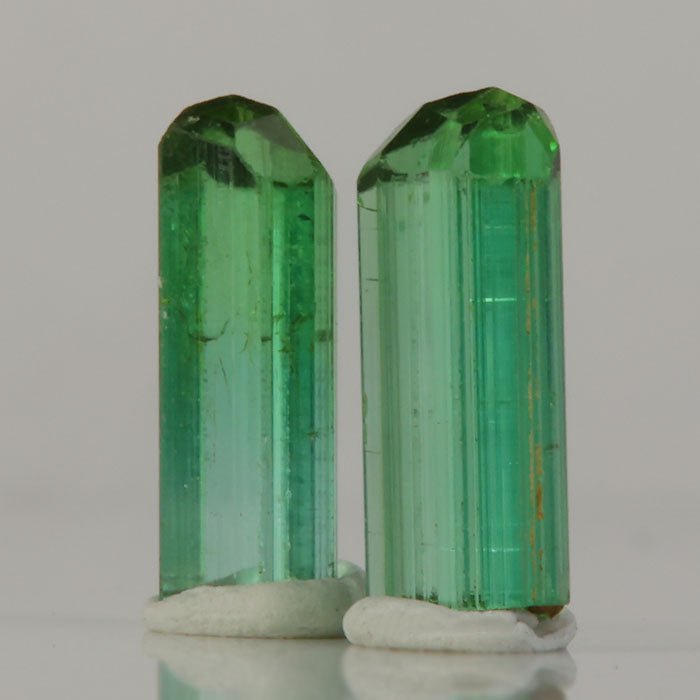 natural congo tourmaline duo rich green color crystal specimens