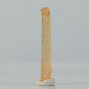 natural imperial topaz display specimen elongated transparent crystal