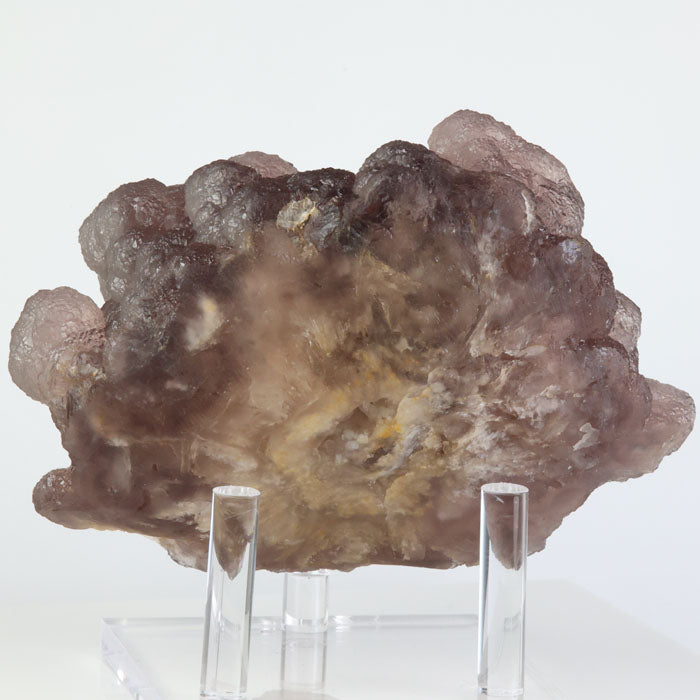 Natural fluorite display specimen showing deep lavender color