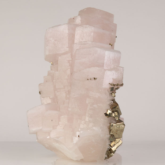 Longyan calcite pyrite display specimen