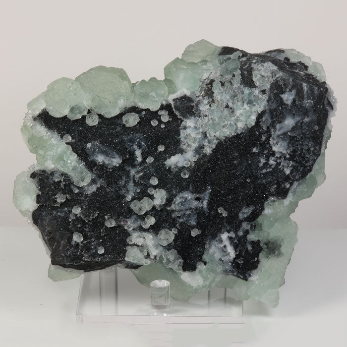 Collector fluorite and quartz mineral specimen