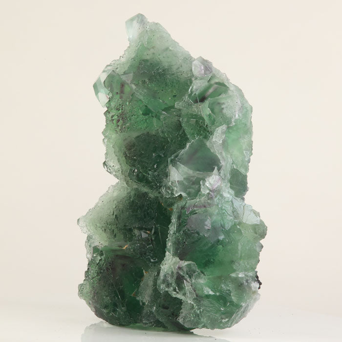 Collector fluorite specimen with translucent green cubes