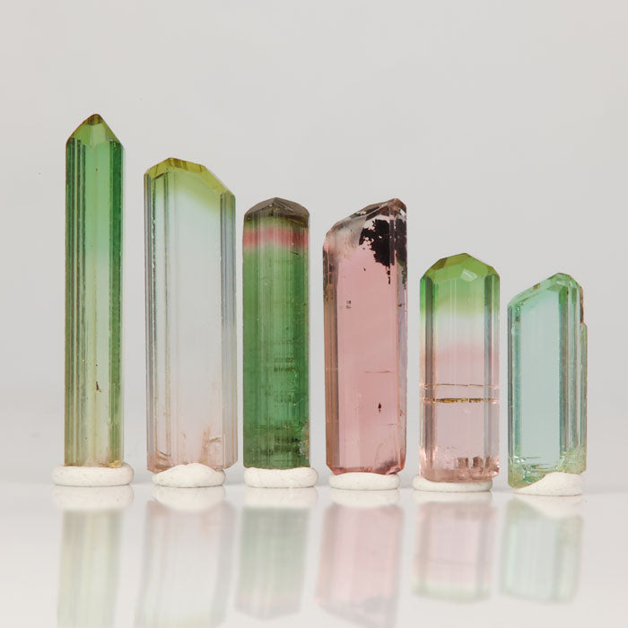 mixed tourmaline crystal group for jewelry or collection