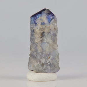 phrenite with raw tanzanite crystal