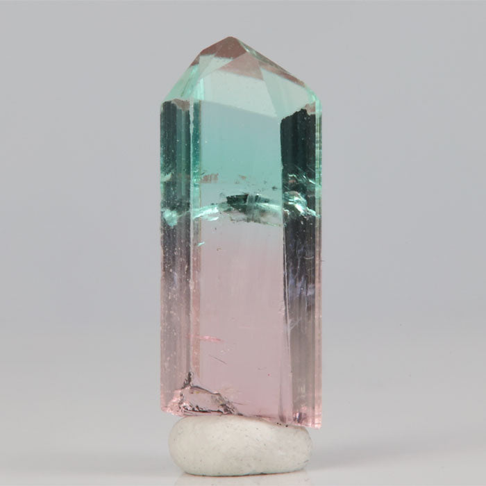 raw bicolor tourmaline crystal
