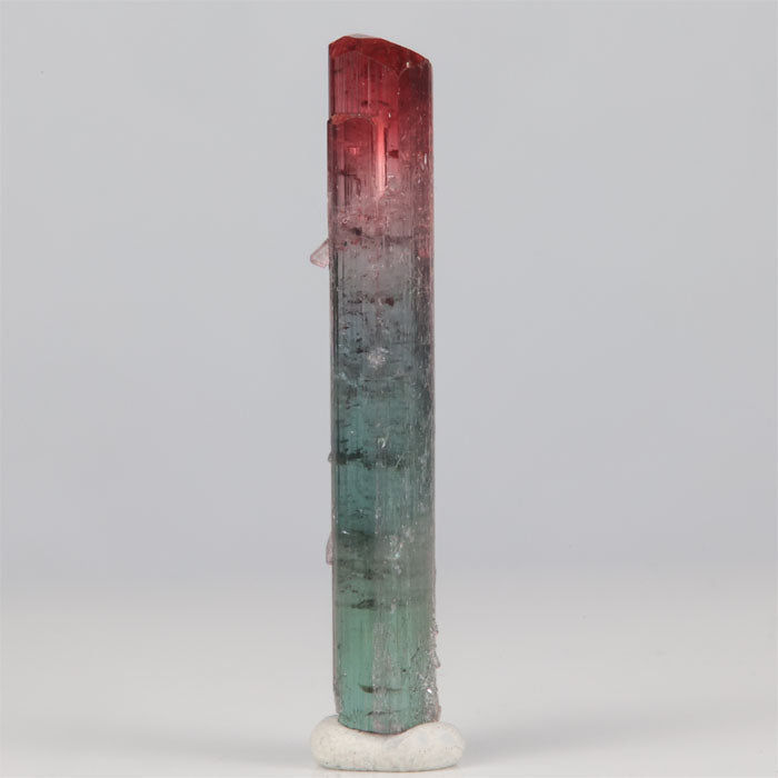 red and green raw tourmaline crystal