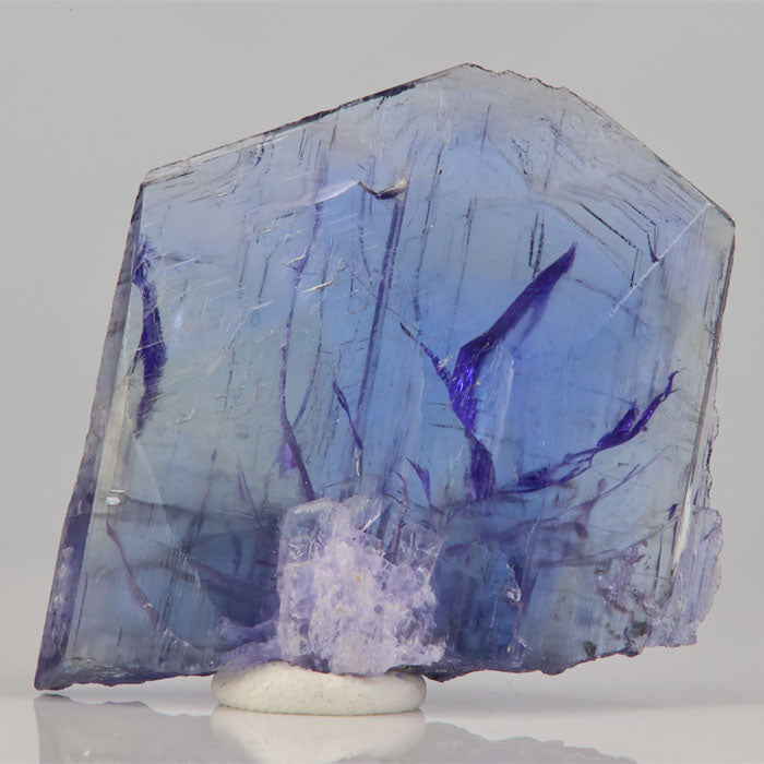 raw thin tanzanite crystal 