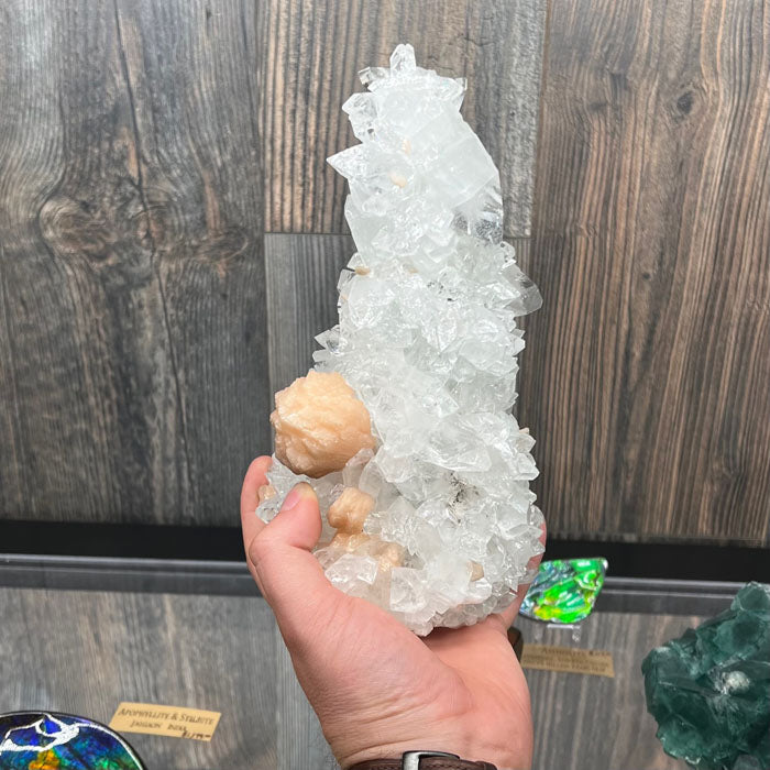 4.93lb Apophyllite and Stilbite Crystal Stalactite