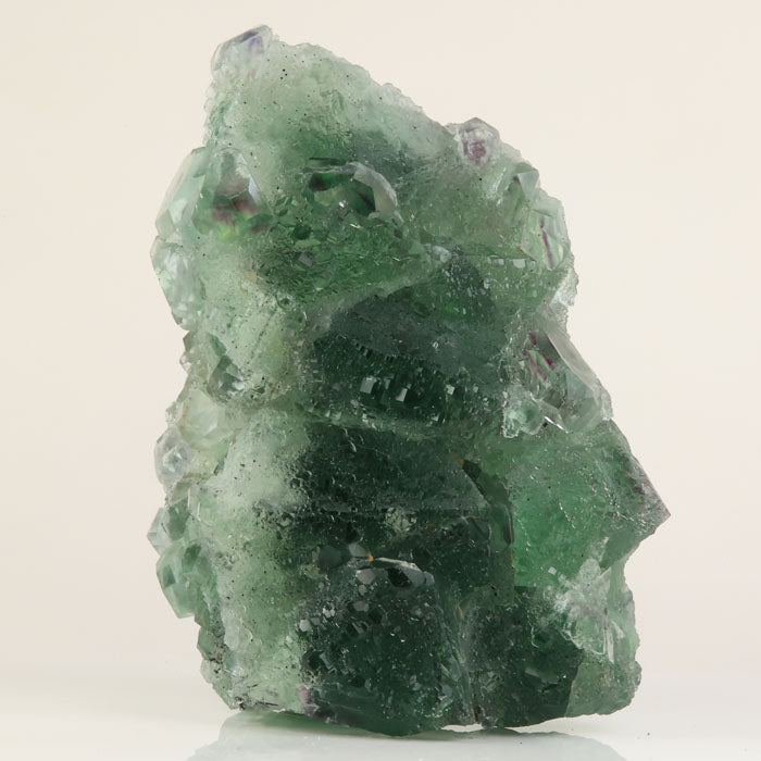Deep green gemmy fluorite crystal from China