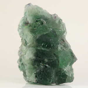 Deep green gemmy fluorite crystal from China