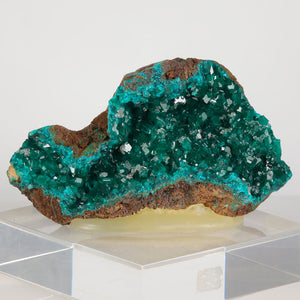 dioptase crystal specimen Congo bright green