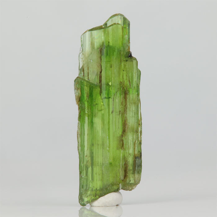 elongated green tremolite crystal specimen from tanzania