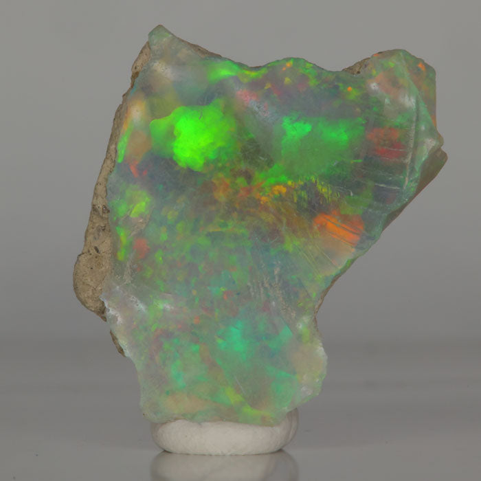 Ethiopian Welo opal with strong green red orange play of color