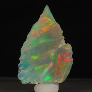 Ethiopian opal specimen thin with green red orange fire